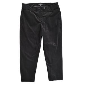 Talbots Curvy Women's 14 Black Velvet Velour Casual Pants‎ Whimsigoth Academia